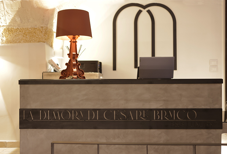 La dimora di Cesare Braico Reception Luxury B&B suite lusso esterni Brindisi